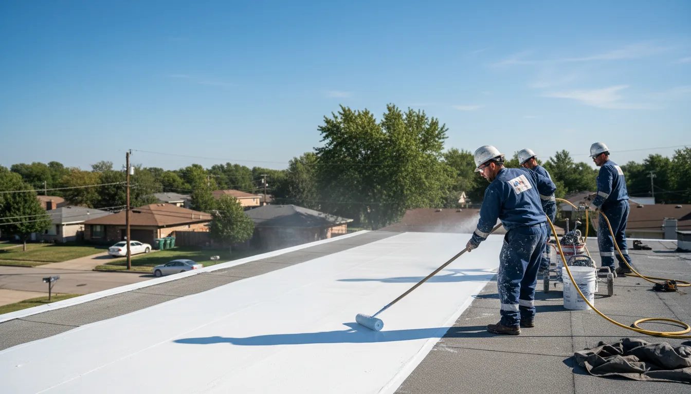 Commercial roof coating in Bleiblerville, TX near me